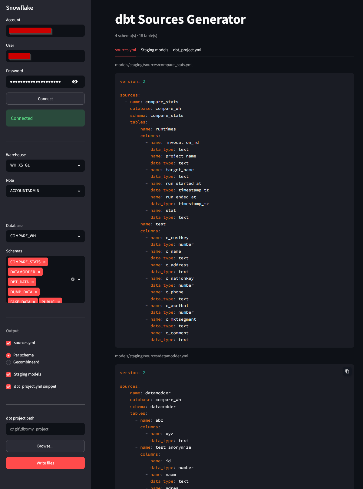 Generate Sources Streamlit app
